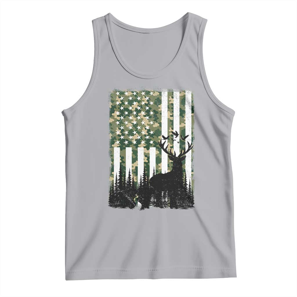 Deer Hunting Tank Top American Flag Camo Gift - Wonder Print Shop