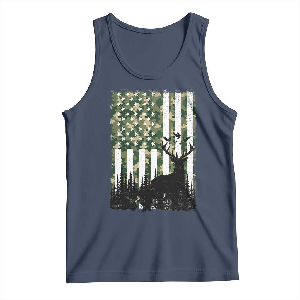 Deer Hunting Tank Top American Flag Camo Gift - Wonder Print Shop