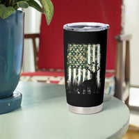 Deer Hunting Tumbler Cup American Flag Camo Gift