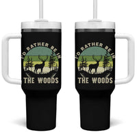 Hunting Season Tumbler With Handle I Would Rather Be In The Woods