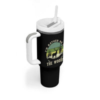 Hunting Season Tumbler With Handle I Would Rather Be In The Woods