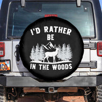 I Would Rather Be In The Woods Spare Tire Cover Deer Hunter Gift - Wonder Print Shop