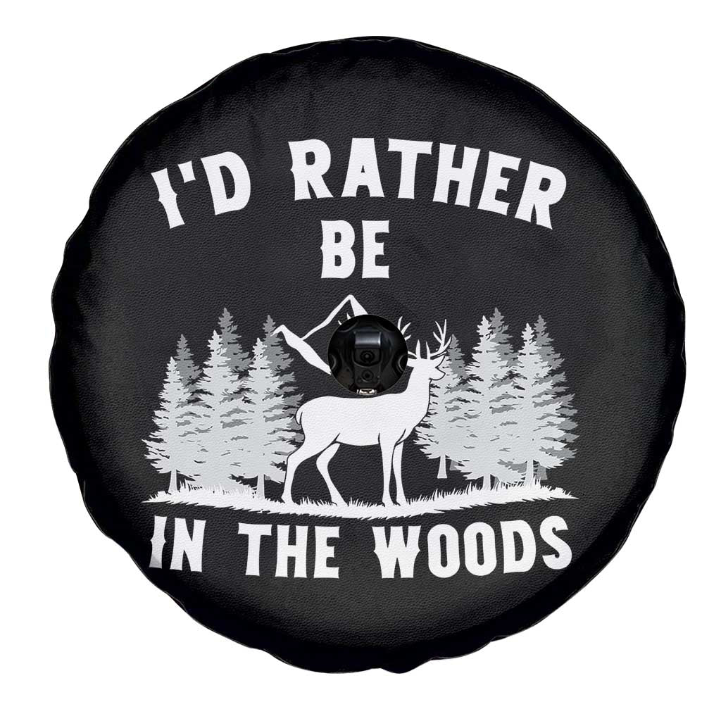 I Would Rather Be In The Woods Spare Tire Cover Deer Hunter Gift - Wonder Print Shop