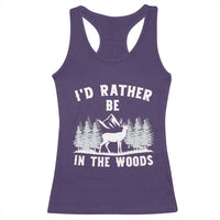 I Would Rather Be In The Woods Racerback Tank Top Deer Hunter Gift - Wonder Print Shop