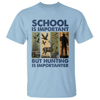 School Is Important But Hunting Is Importanter T Shirt Retro Deer Hunting Gift - Wonder Print Shop
