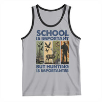School Is Important But Hunting Is Importanter Tank Top Retro Deer Hunting Gift - Wonder Print Shop