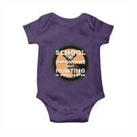 Funny Hunter Gift Baby Onesie School Is Important But Hunting Is Importanter - Wonder Print Shop