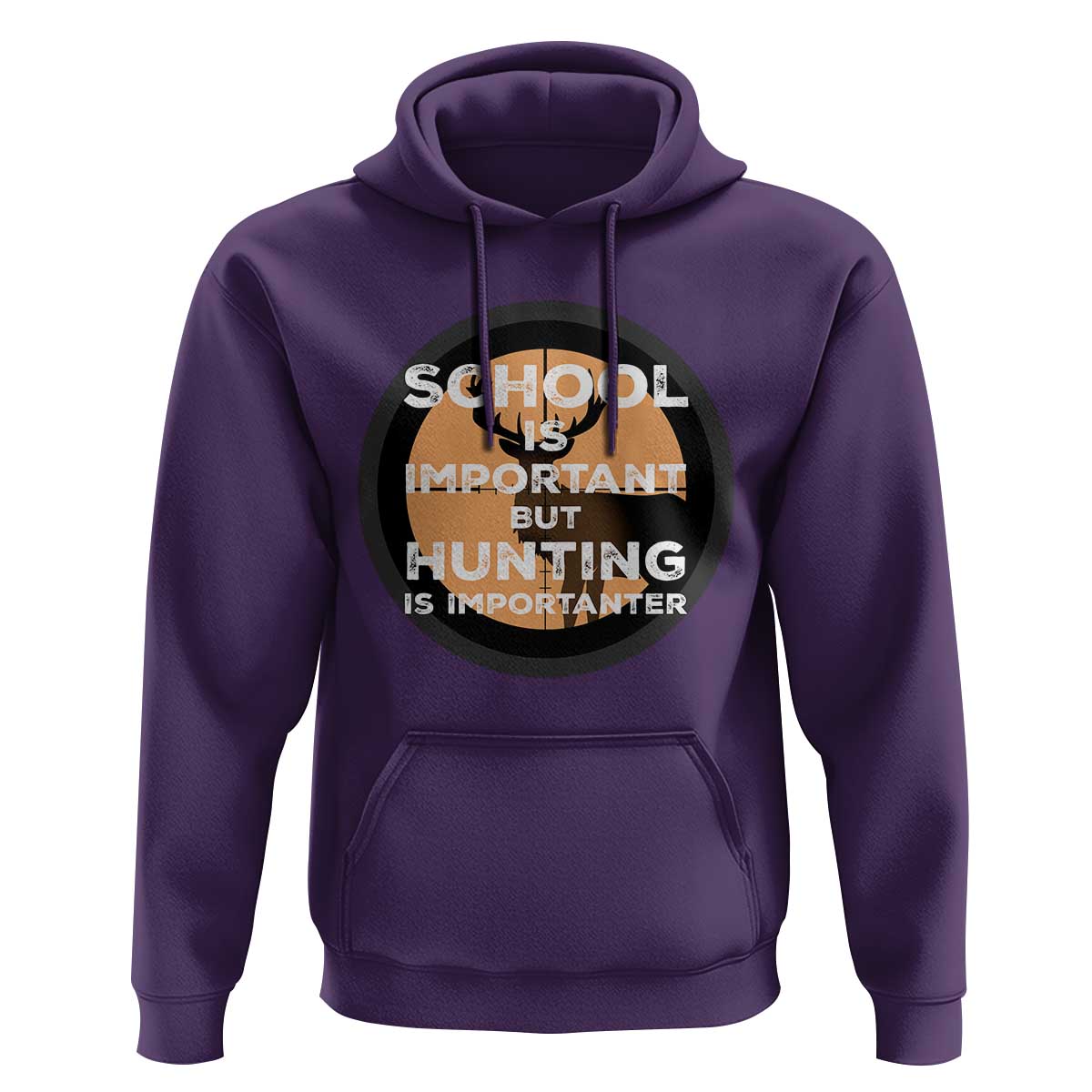 Funny Hunter Gift Hoodie School Is Important But Hunting Is Importanter - Wonder Print Shop