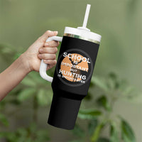 Funny Hunter Gift Tumbler With Handle School Is Important But Hunting Is Importanter