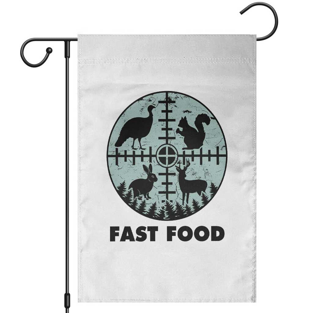 Funny Hunter Joke Garden Flag Hunting Fast Food Animals - Wonder Print Shop