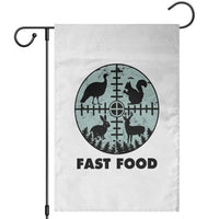 Funny Hunter Joke Garden Flag Hunting Fast Food Animals - Wonder Print Shop