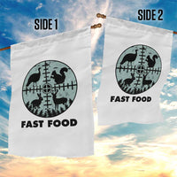 Funny Hunter Joke Garden Flag Hunting Fast Food Animals - Wonder Print Shop