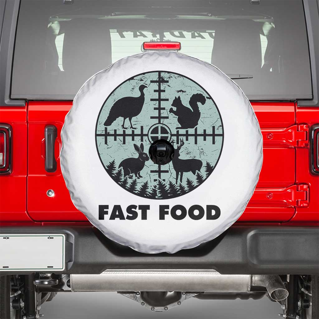 Funny Hunter Joke Spare Tire Cover Hunting Fast Food Animals - Wonder Print Shop