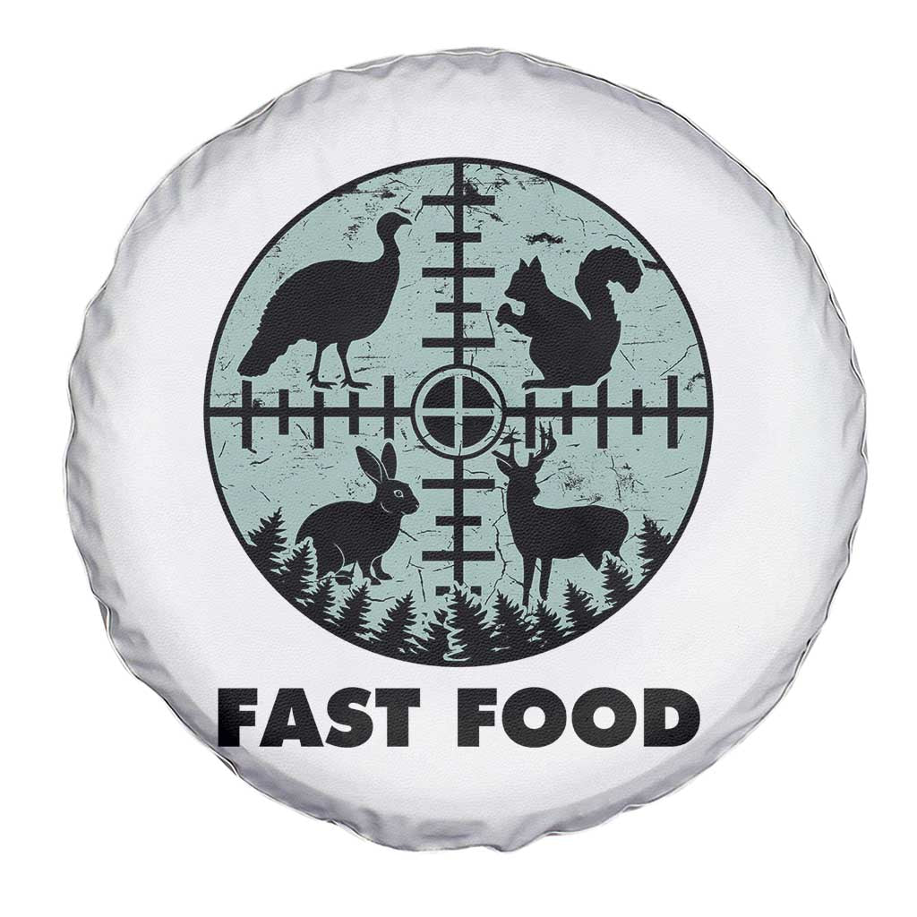 Funny Hunter Joke Spare Tire Cover Hunting Fast Food Animals - Wonder Print Shop