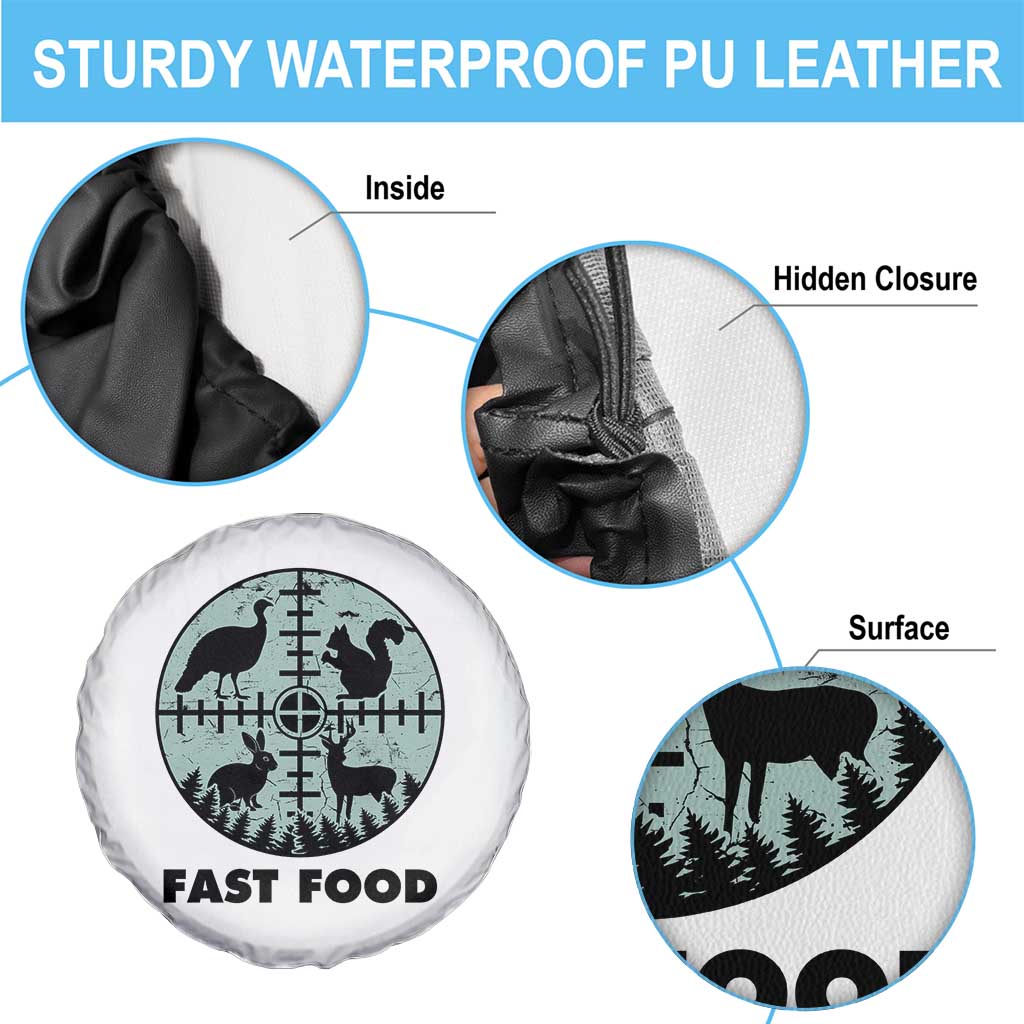 Funny Hunter Joke Spare Tire Cover Hunting Fast Food Animals - Wonder Print Shop