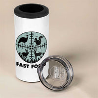 Funny Hunter Joke 4 in 1 Can Cooler Tumbler Hunting Fast Food Animals