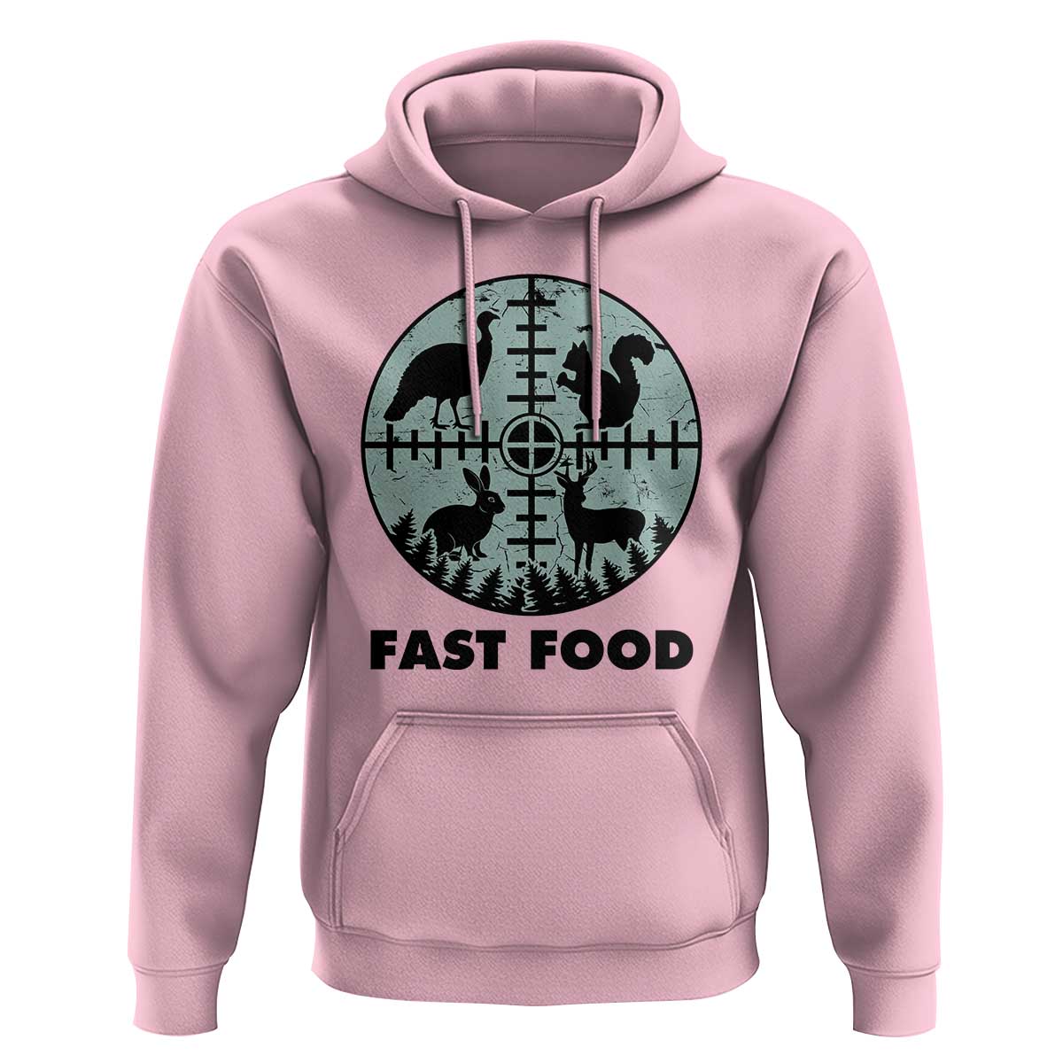 Funny Hunter Joke Hoodie Hunting Fast Food Animals - Wonder Print Shop
