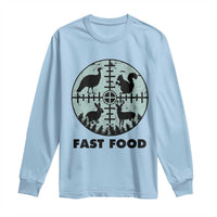Funny Hunter Joke Long Sleeve Shirt Hunting Fast Food Animals - Wonder Print Shop