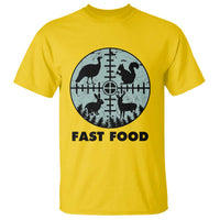 Funny Hunter Joke T Shirt Hunting Fast Food Animals - Wonder Print Shop