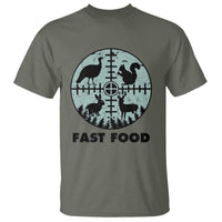Funny Hunter Joke T Shirt Hunting Fast Food Animals - Wonder Print Shop