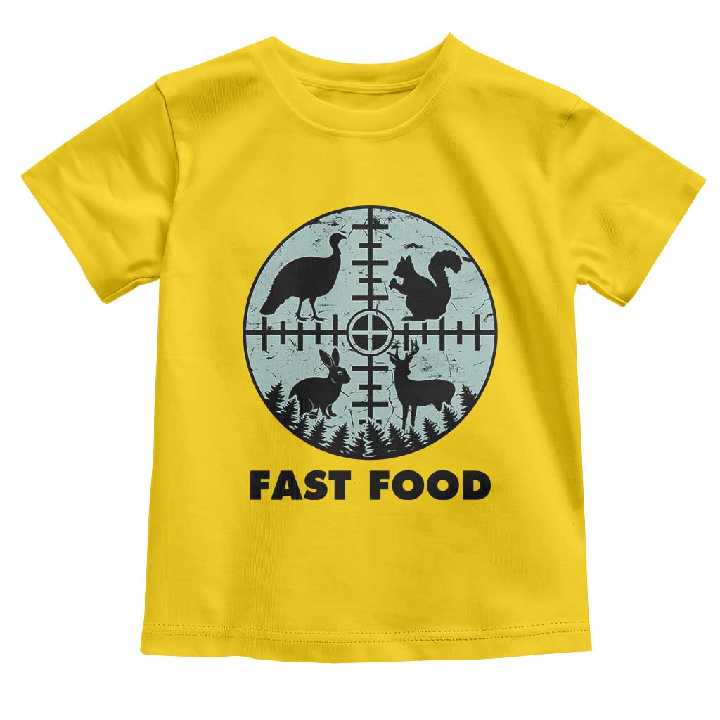 Funny Hunter Joke Toddler T Shirt Hunting Fast Food Animals - Wonder Print Shop