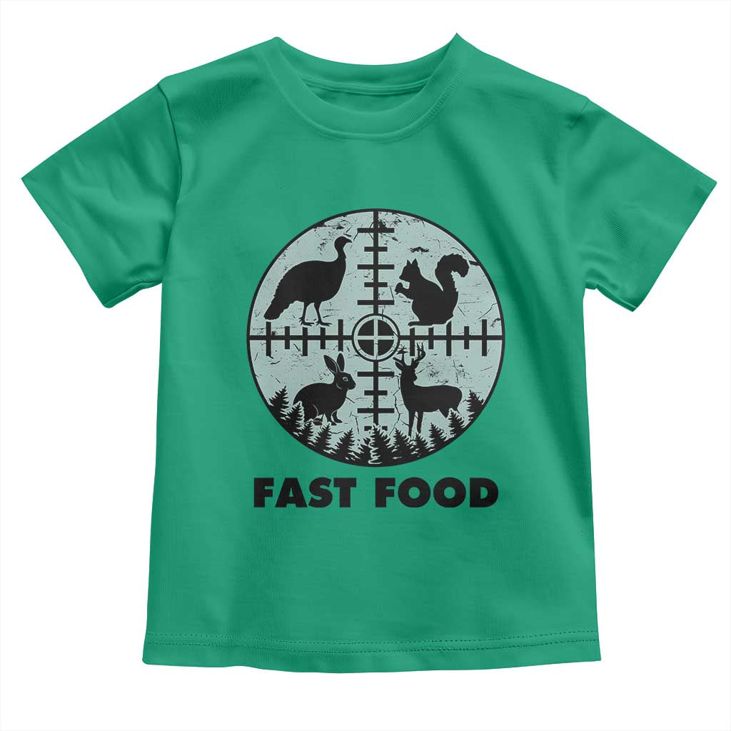 Funny Hunter Joke Toddler T Shirt Hunting Fast Food Animals - Wonder Print Shop