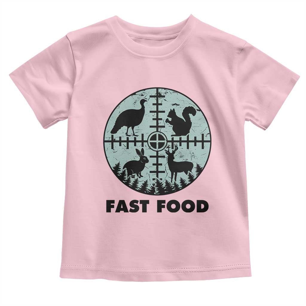 Funny Hunter Joke Toddler T Shirt Hunting Fast Food Animals - Wonder Print Shop