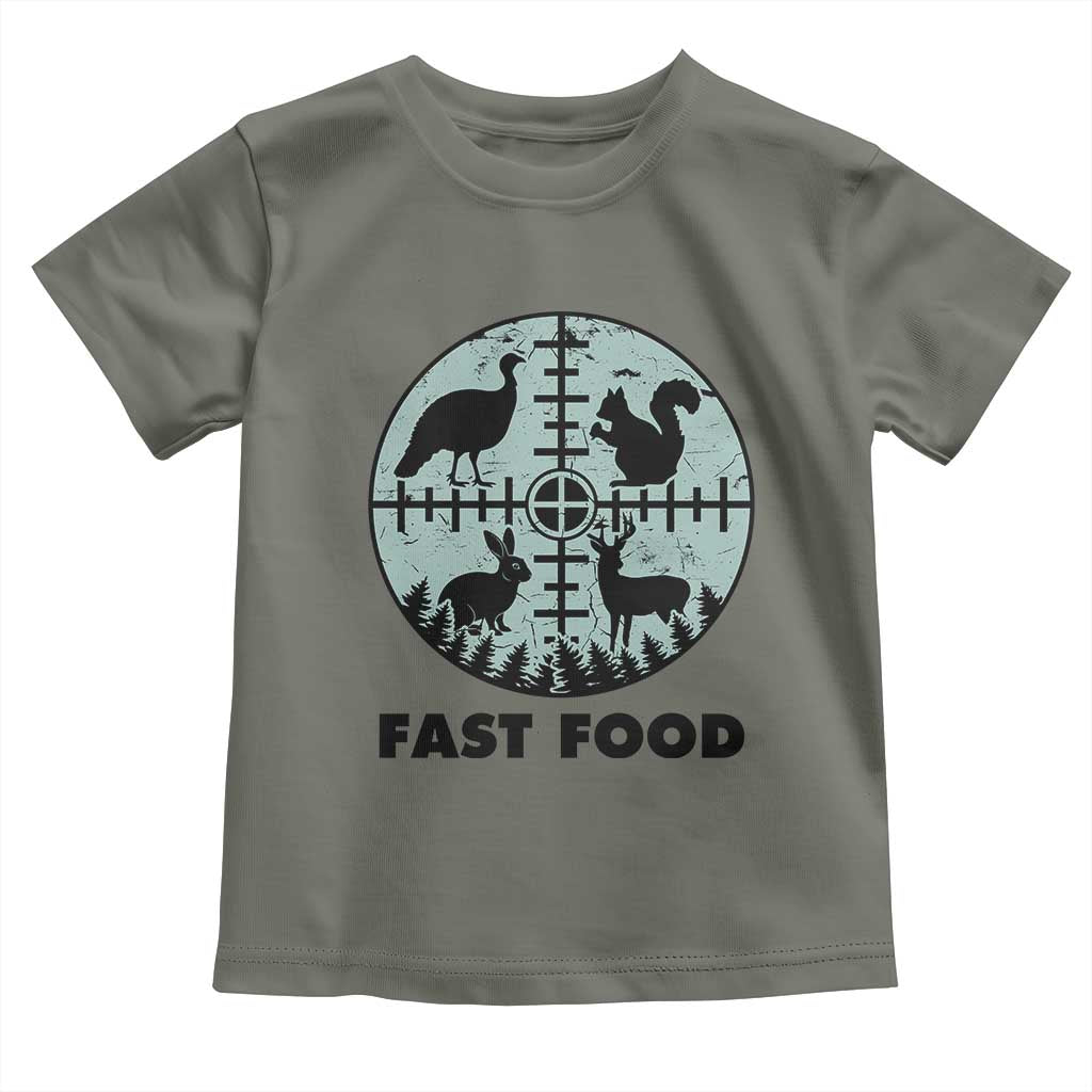 Funny Hunter Joke Toddler T Shirt Hunting Fast Food Animals - Wonder Print Shop