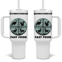 Funny Hunter Joke Tumbler With Handle Hunting Fast Food Animals