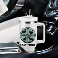 Funny Hunter Joke Tumbler With Handle Hunting Fast Food Animals