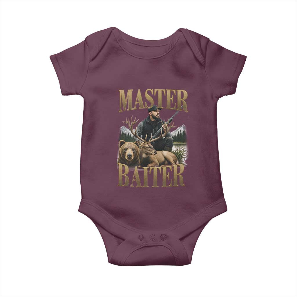 Hunting Lovers Dad Gift Baby Onesie Master Baiter - Wonder Print Shop