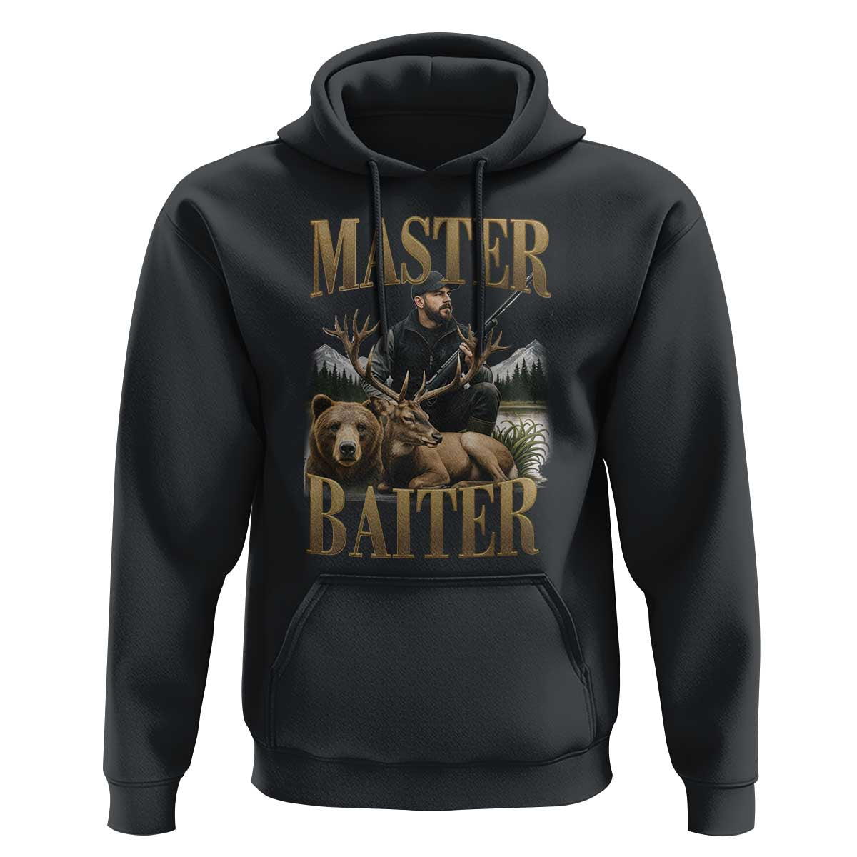 Hunting Lovers Dad Gift Hoodie Master Baiter - Wonder Print Shop