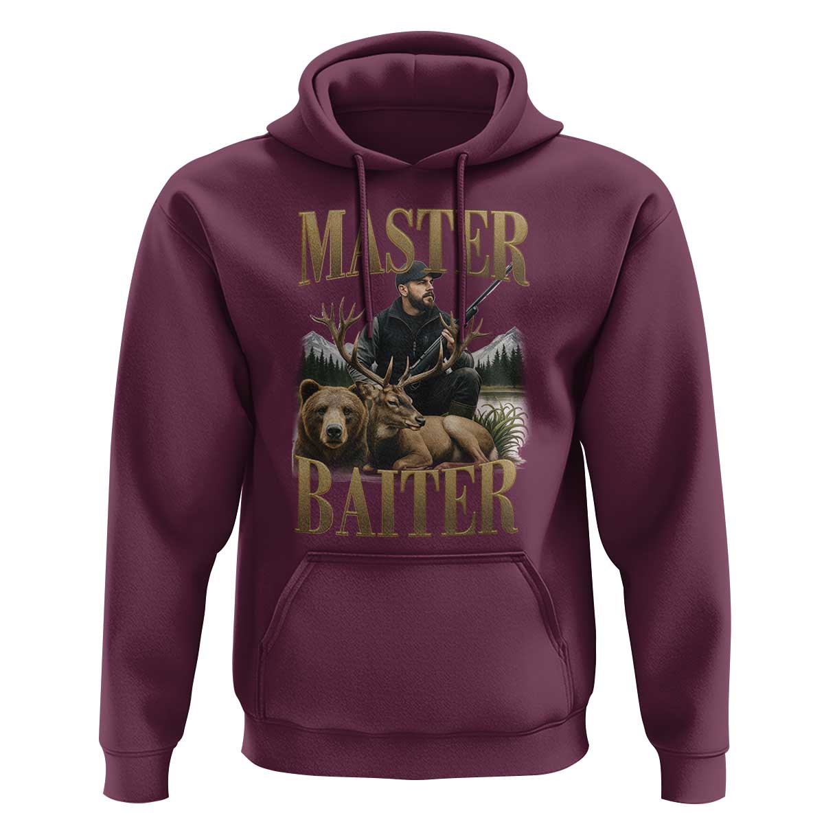 Hunting Lovers Dad Gift Hoodie Master Baiter - Wonder Print Shop