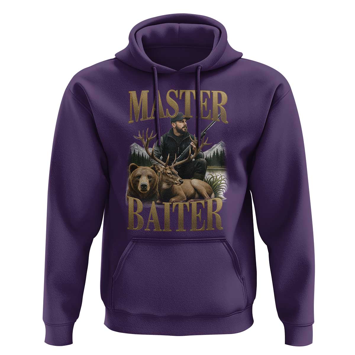 Hunting Lovers Dad Gift Hoodie Master Baiter - Wonder Print Shop