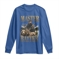Hunting Lovers Dad Gift Long Sleeve Shirt Master Baiter - Wonder Print Shop