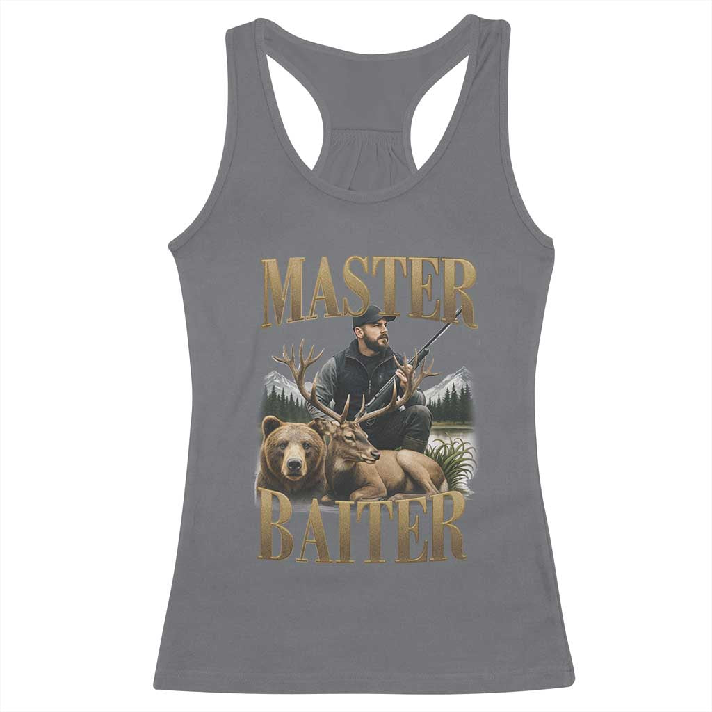 Hunting Lovers Dad Gift Racerback Tank Top Master Baiter - Wonder Print Shop