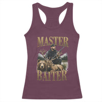 Hunting Lovers Dad Gift Racerback Tank Top Master Baiter - Wonder Print Shop