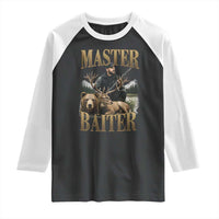 Hunting Lovers Dad Gift Raglan Shirt Master Baiter - Wonder Print Shop