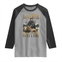 Hunting Lovers Dad Gift Raglan Shirt Master Baiter - Wonder Print Shop