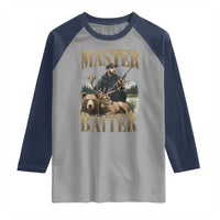 Hunting Lovers Dad Gift Raglan Shirt Master Baiter - Wonder Print Shop