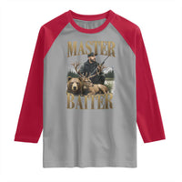 Hunting Lovers Dad Gift Raglan Shirt Master Baiter - Wonder Print Shop