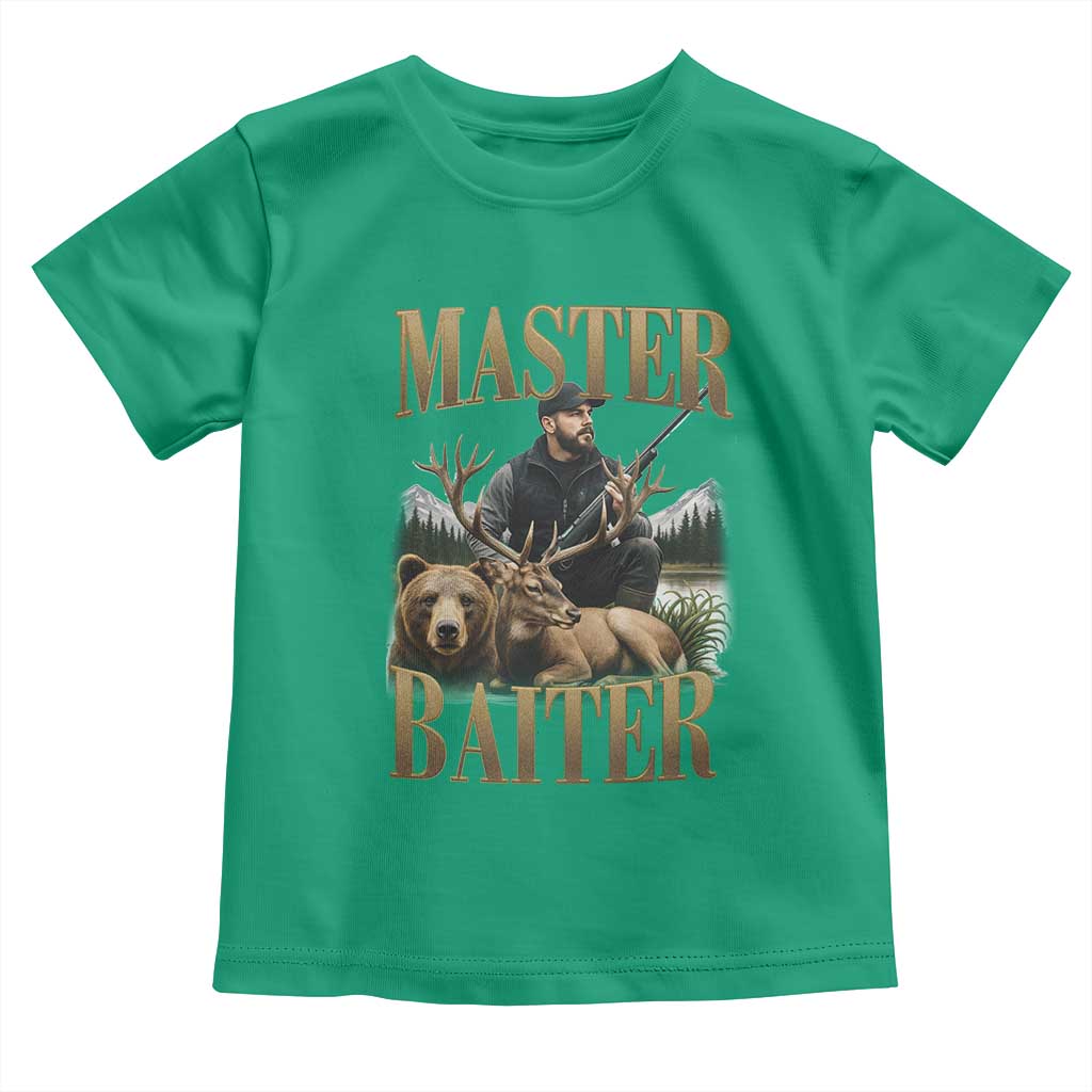 Hunting Lovers Dad Gift Toddler T Shirt Master Baiter - Wonder Print Shop