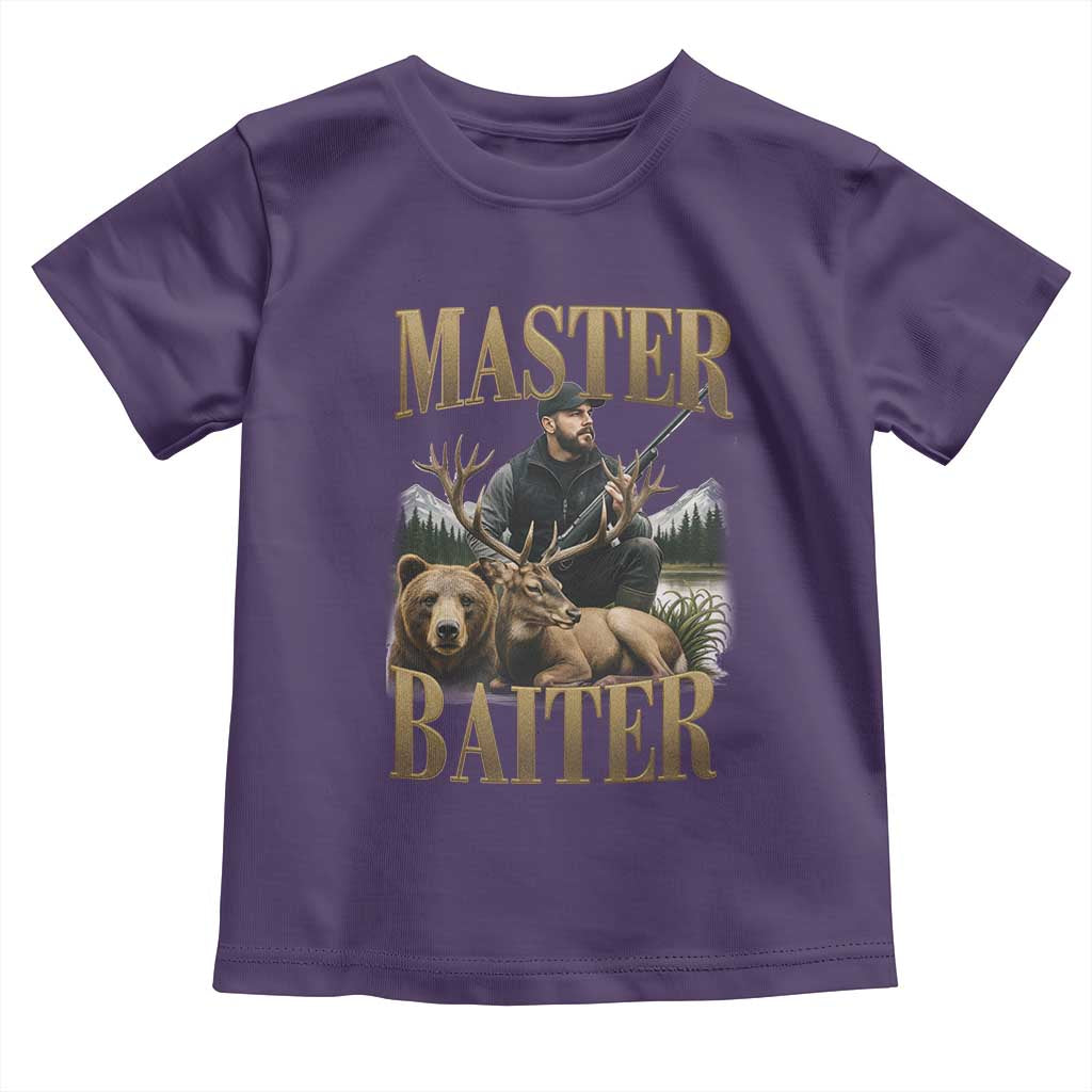 Hunting Lovers Dad Gift Toddler T Shirt Master Baiter - Wonder Print Shop
