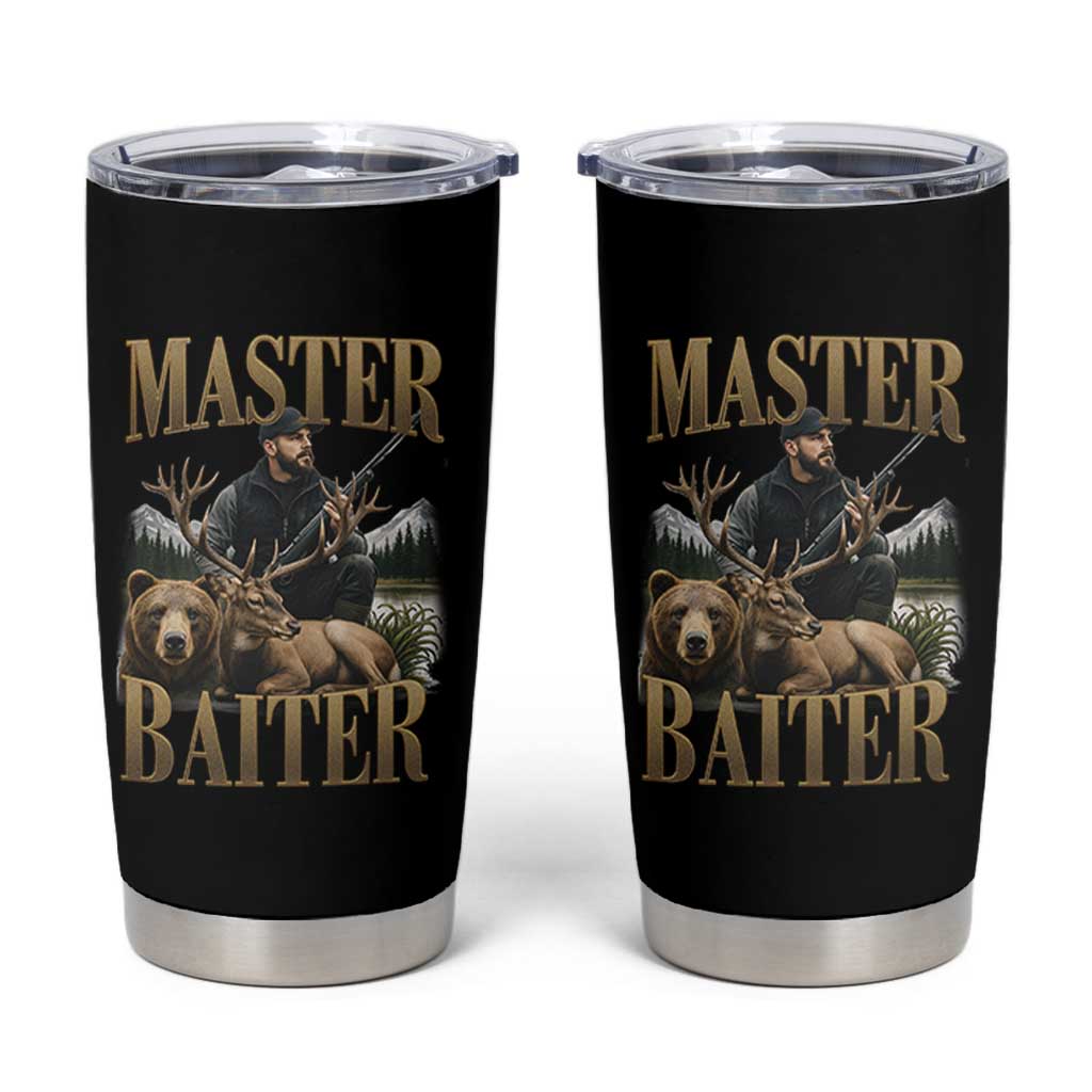 Hunting Lovers Dad Gift Tumbler Cup Master Baiter