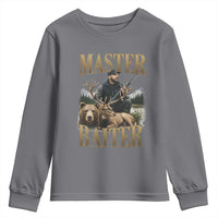 Hunting Lovers Dad Gift Youth Sweatshirt Master Baiter - Wonder Print Shop