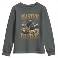 Hunting Lovers Dad Gift Youth Sweatshirt Master Baiter - Wonder Print Shop