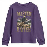 Hunting Lovers Dad Gift Youth Sweatshirt Master Baiter - Wonder Print Shop
