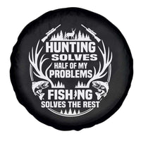 Fishing Hunting Solve Problems Spare Tire Cover Gift Idea For Hunter Fisherman - Wonder Print Shop