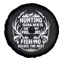 Fishing Hunting Solve Problems Spare Tire Cover Gift Idea For Hunter Fisherman - Wonder Print Shop