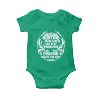 Fishing Hunting Solve Problems Baby Onesie Gift Idea For Hunter Fisherman - Wonder Print Shop